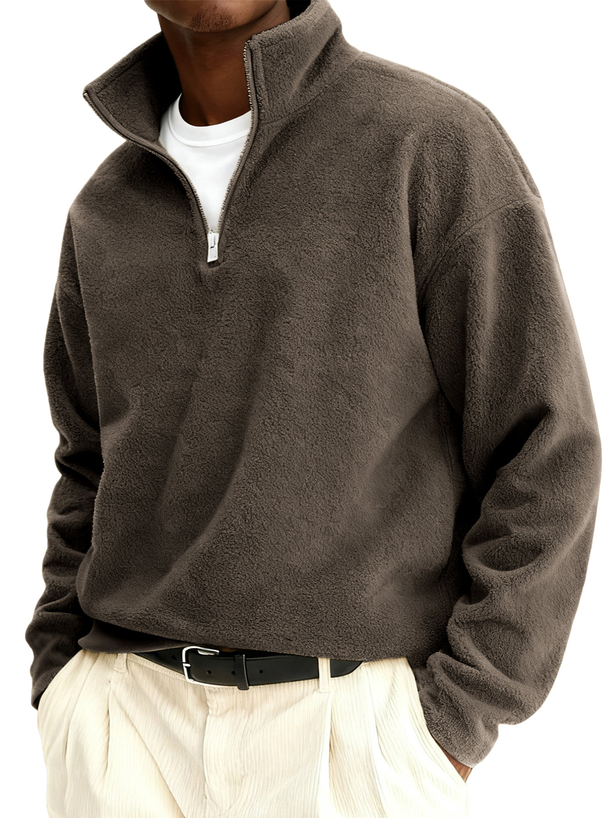 Men's Quarter-Zip Fleece Comfort Pullover