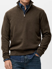 Men's Simple Heavyweight Everyday Quarter Zip Pullover