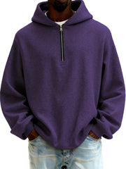 Men's Half-zip Pullover Hooded Sweatshirt