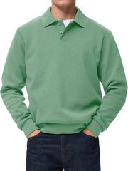 Men's Comfortable Everyday Lapel Button-down Casual Long-sleeved Polo Shirt