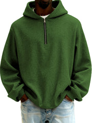 Men's Half-zip Pullover Hooded Sweatshirt