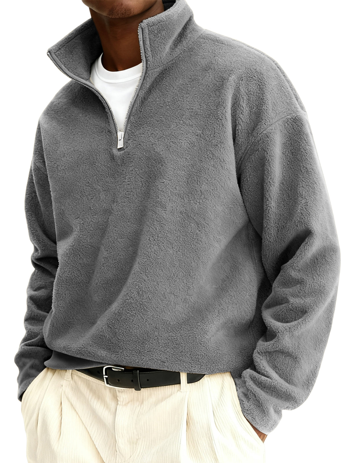 Men's Quarter-Zip Fleece Comfort Pullover