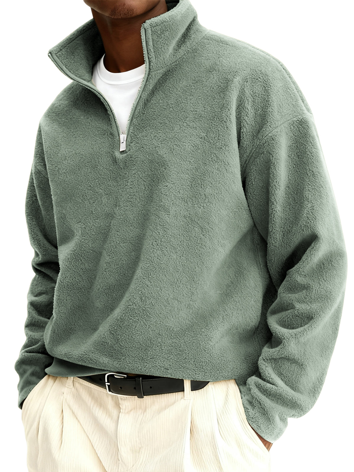 Men's Quarter-Zip Fleece Comfort Pullover